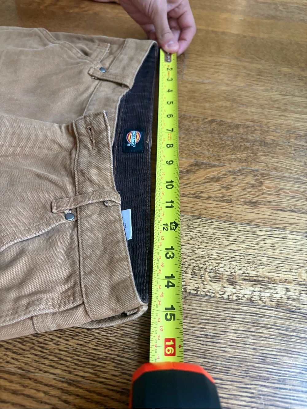 VTG Dickies Riveted Double Knee Workwear Pants 30x30 Mens Tan Canvas Gorpcore